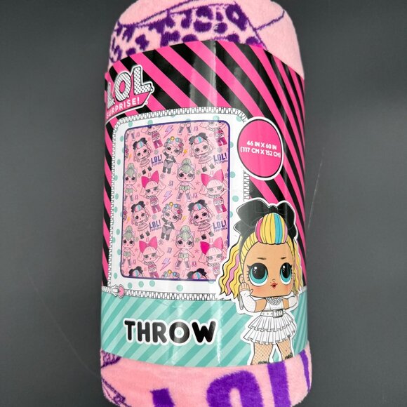 LOL Surprise! Kids Fleece Throw Blanket 46" x 60" Pink Franco - Picture 2 of 4